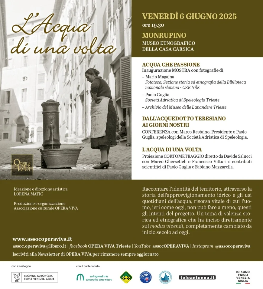 L’Acqua di una volta: mostra, conferenza e cortometraggio al Museo di Monrupino