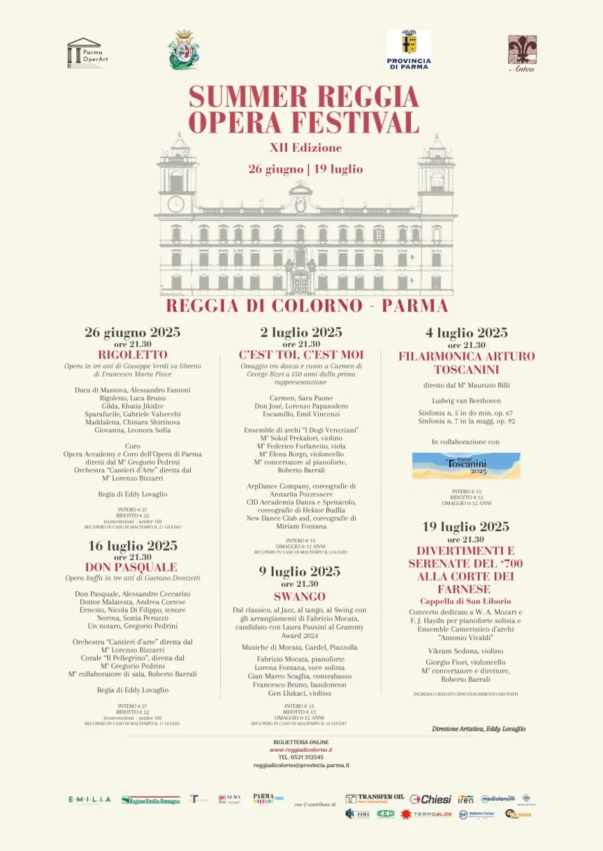Summer Reggia Opera Festival 2025 | Reggia di Colorno