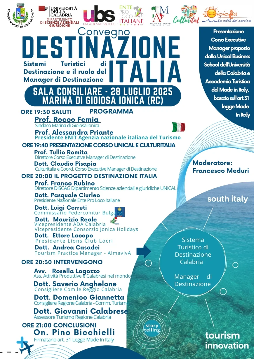 Marina di Gioiosa lancia il turismo del futuro con “Destinazione Italia”