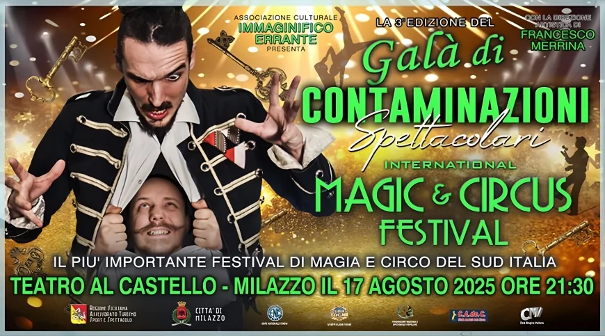 Milazzo: “Contaminazioni Spettacolari” porta i campioni mondiali di magia – 17 Agosto 2025