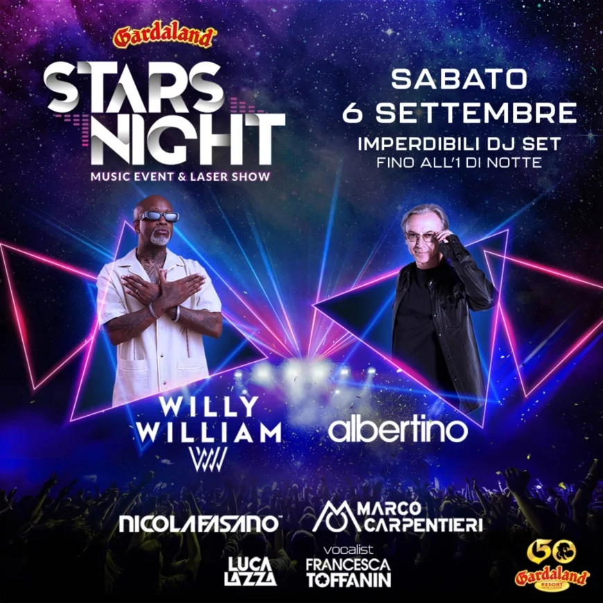Gardaland Stars Night 2025: Willy William live il 6 Settembre