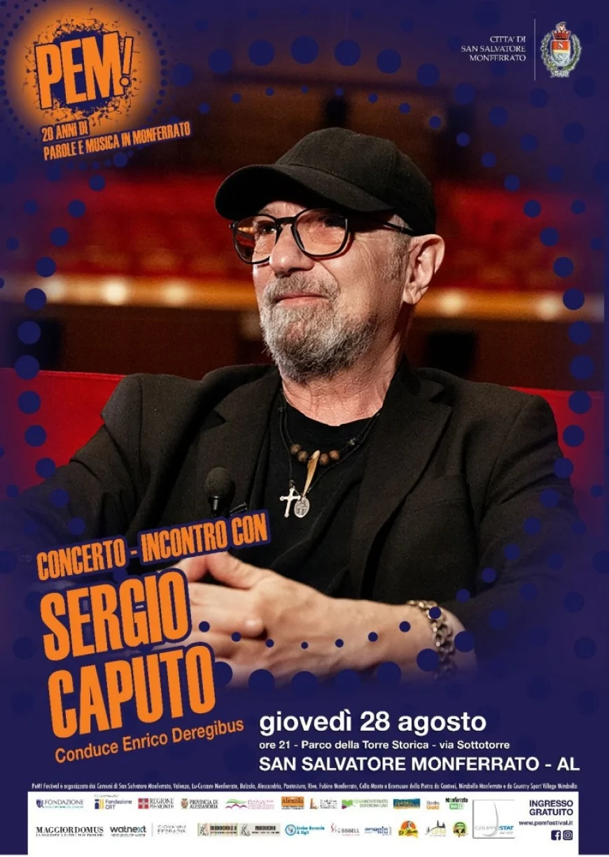 PeM Festival 2025: musica e parole nel Monferrato UNESCO, apertura con Sergio Caputo