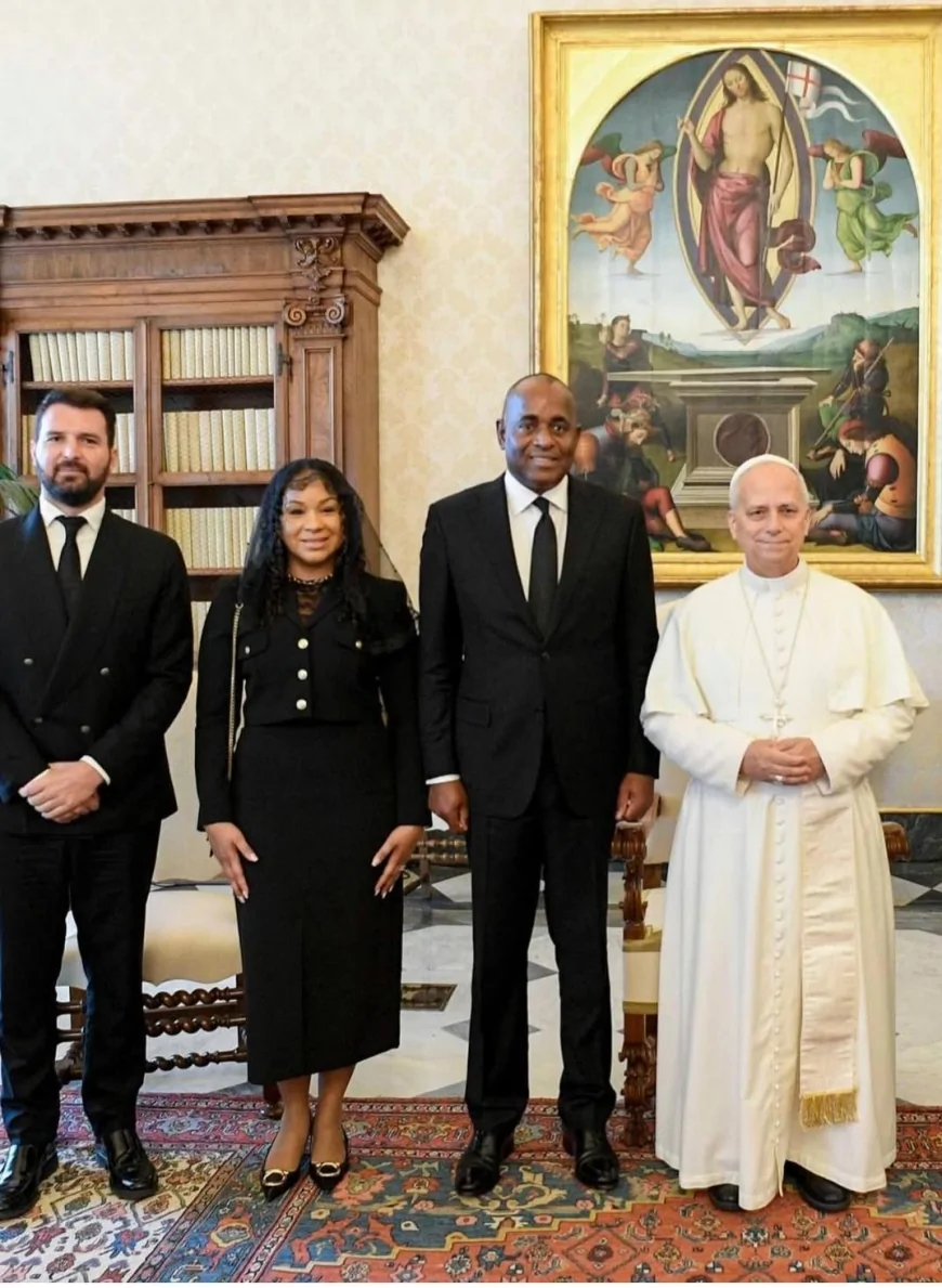 Andrea Iervolino in Vaticano con Papa Leone XIV e la Dominica