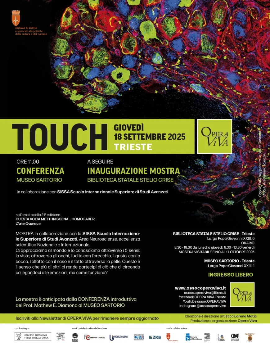 Questa Volta Metti in Scena 2025 a Trieste | Mostra “Touch” sul senso del tatto