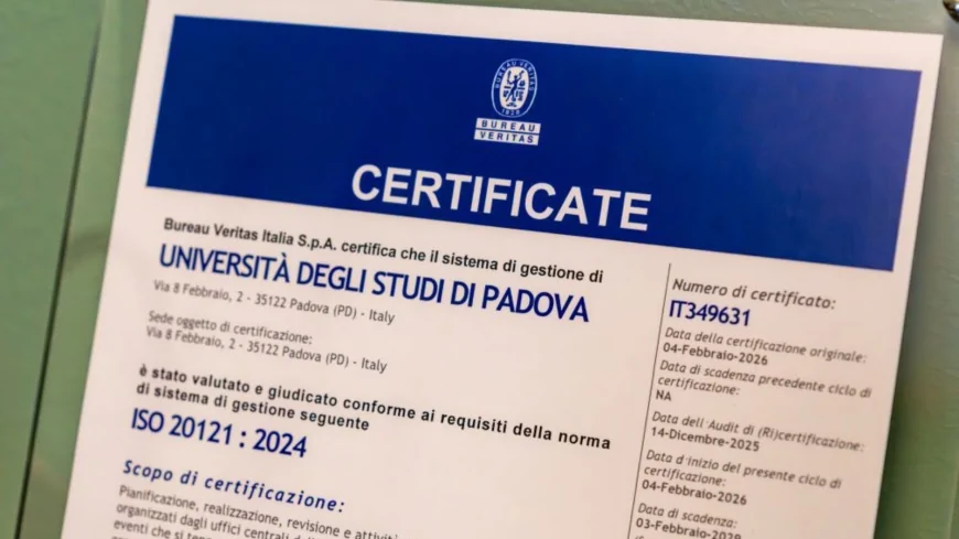 Padova certifica la sostenibilità degli eventi