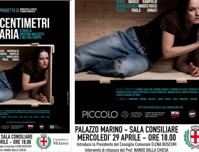 Milano: il 29 aprile a Palazzo Marino il tema della criminalità organizzata in Lombardia con lo spettacolo "5 centimetri d'aria"