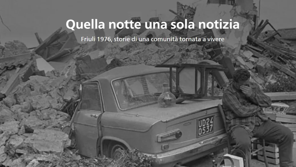 A 50 anni dal terremoto in Friuli: pubblicata una story maps che ripercorre le storie di una comunità tornata a vivere