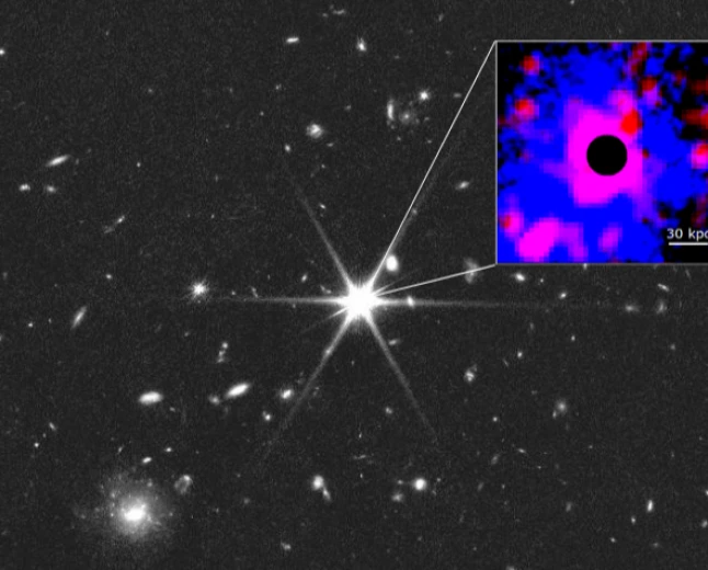 Universo Primordiale: individuata la più chiara emissione di gas caldo attorno a un quasar "silenzioso"