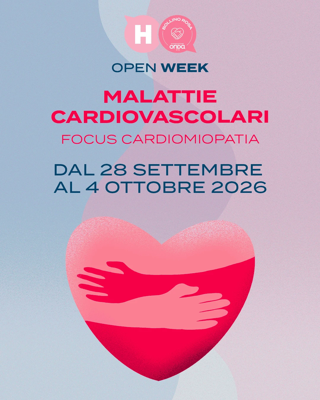 Giornata Mondiale del Cuore: dal 28 settembre al 4 ottobre visite ed esami negli ospedali con il bollino rosa